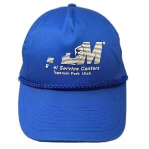 Ace 5 Panel Hat Blue White OS Rope Embroidered Steel Service Centers Adjustable